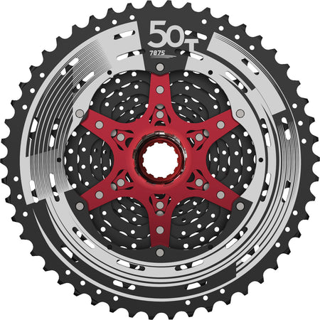 SunRace CSMZ90 12 Speed MTB Wide Ratio Cassette In Black 11-50T
