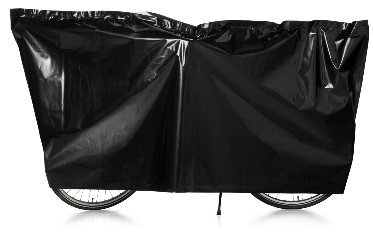 Waterproof bicycle cover protecting a bike, showcasing high-quality durable material for weatherproofing.