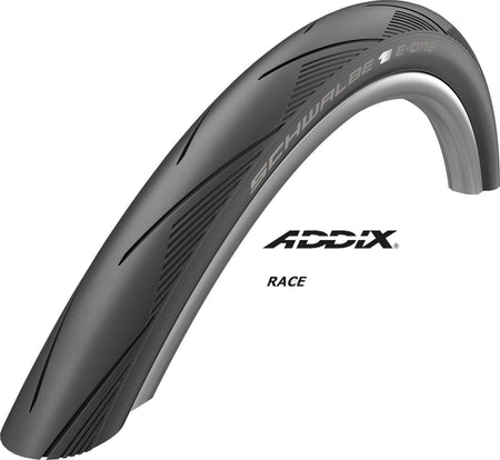 Schwalbe Addix-Race E-One Evo V-Guard Folding E-Bike Tyre In Black