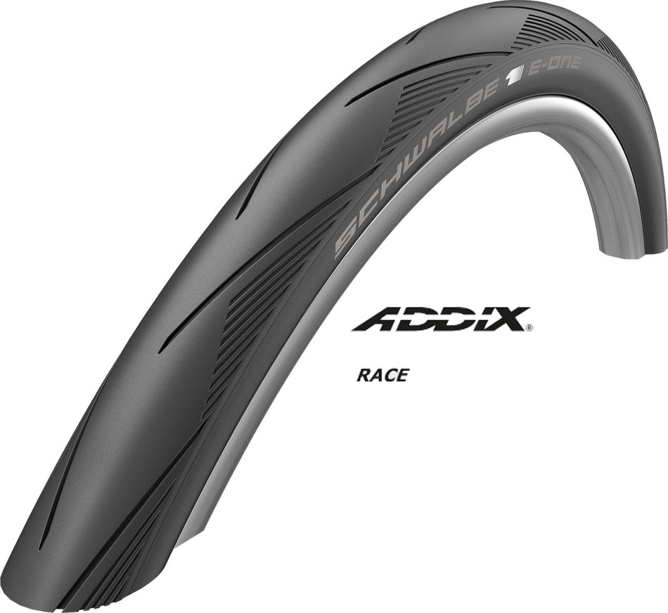 Schwalbe Addix-Race E-One Evo V-Guard Folding E-Bike Tyre In Black