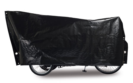 VK Cargo Bike waterproof bicycle cover for cargo bikes in black, providing protection and weather resistance.