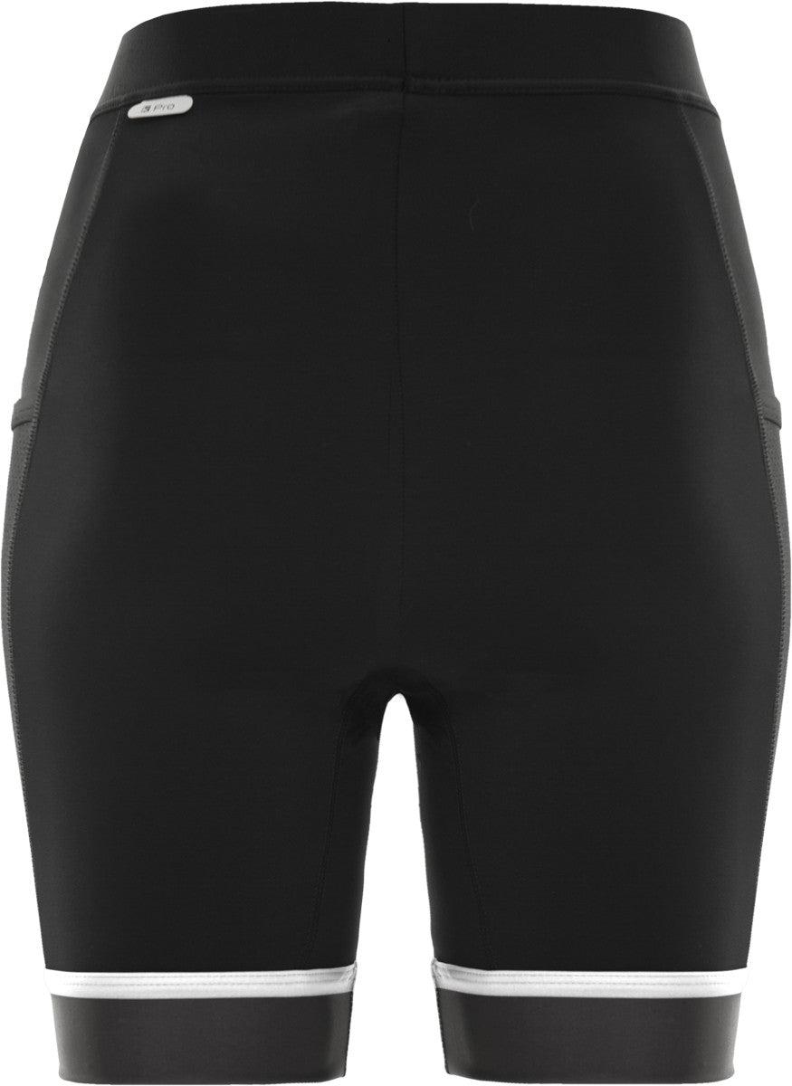 Funkier Abara Ladies 11 Panel Shorts (C13 Pad) in Black
