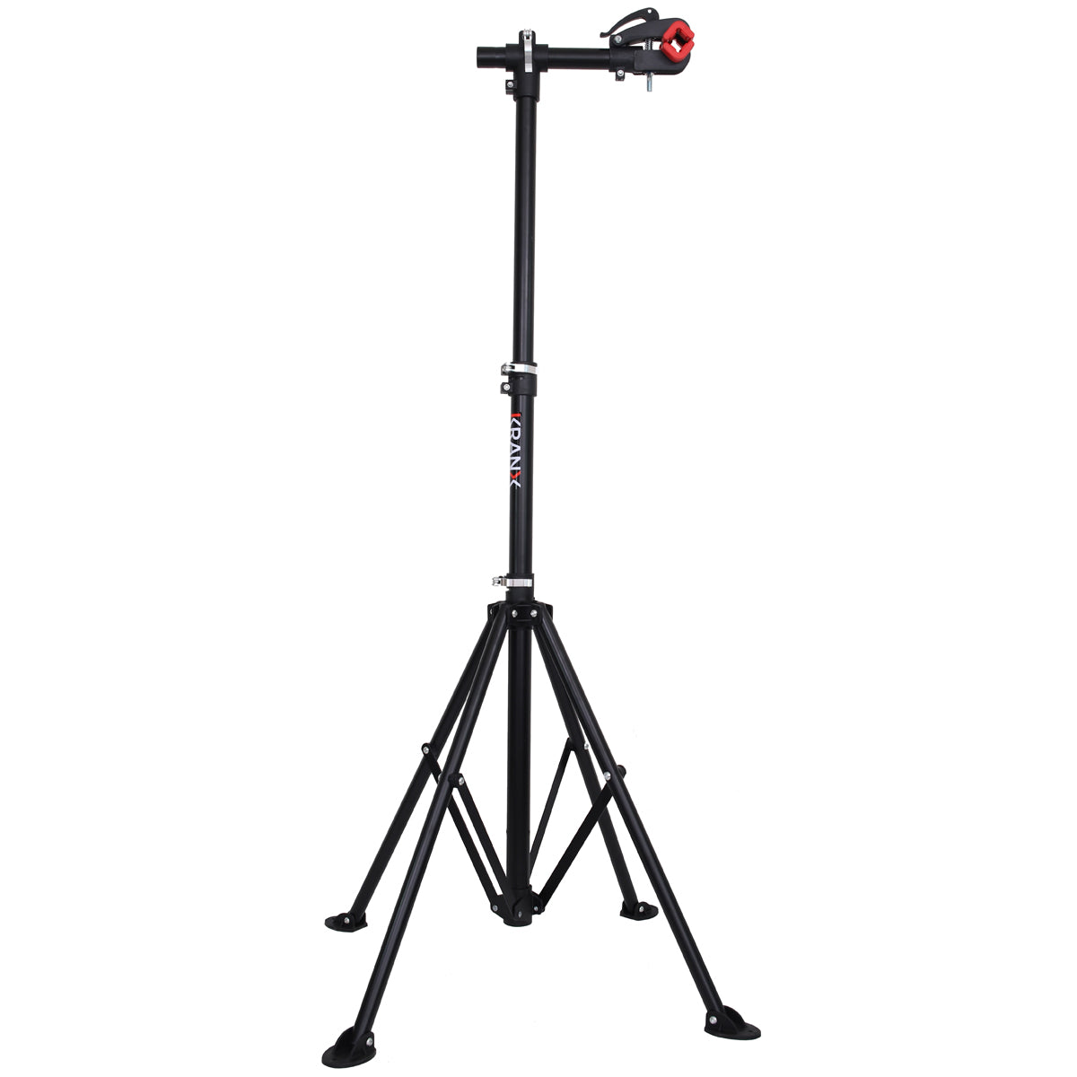KranX Home Repair Bike Work Stand, an adjustable bike work stand with a steel frame and Q/R clamp for secure bike support.