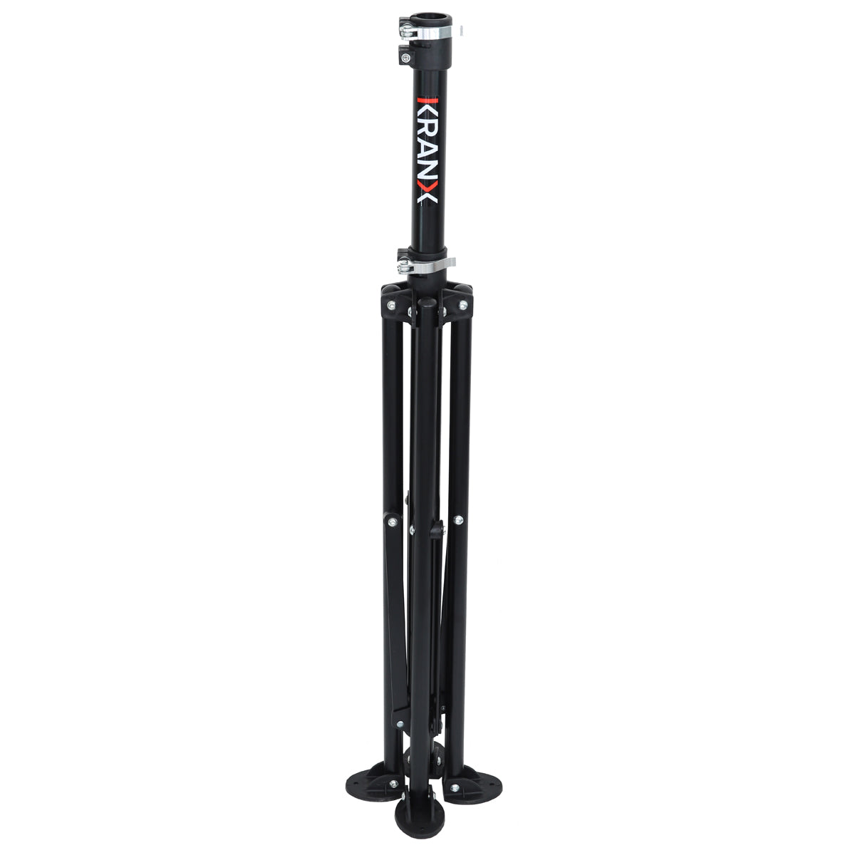 KranX Home Repair Bike Work Stand folded position showcasing adjustable bike work stand for easy storage and transport.