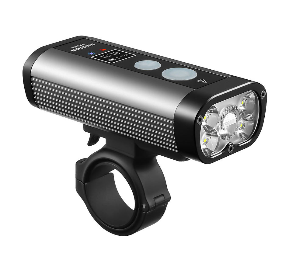 Ravemen PR2400 USB Rechargeable DuaLens Front Light with Remote in Grey/Black RRP £199.99