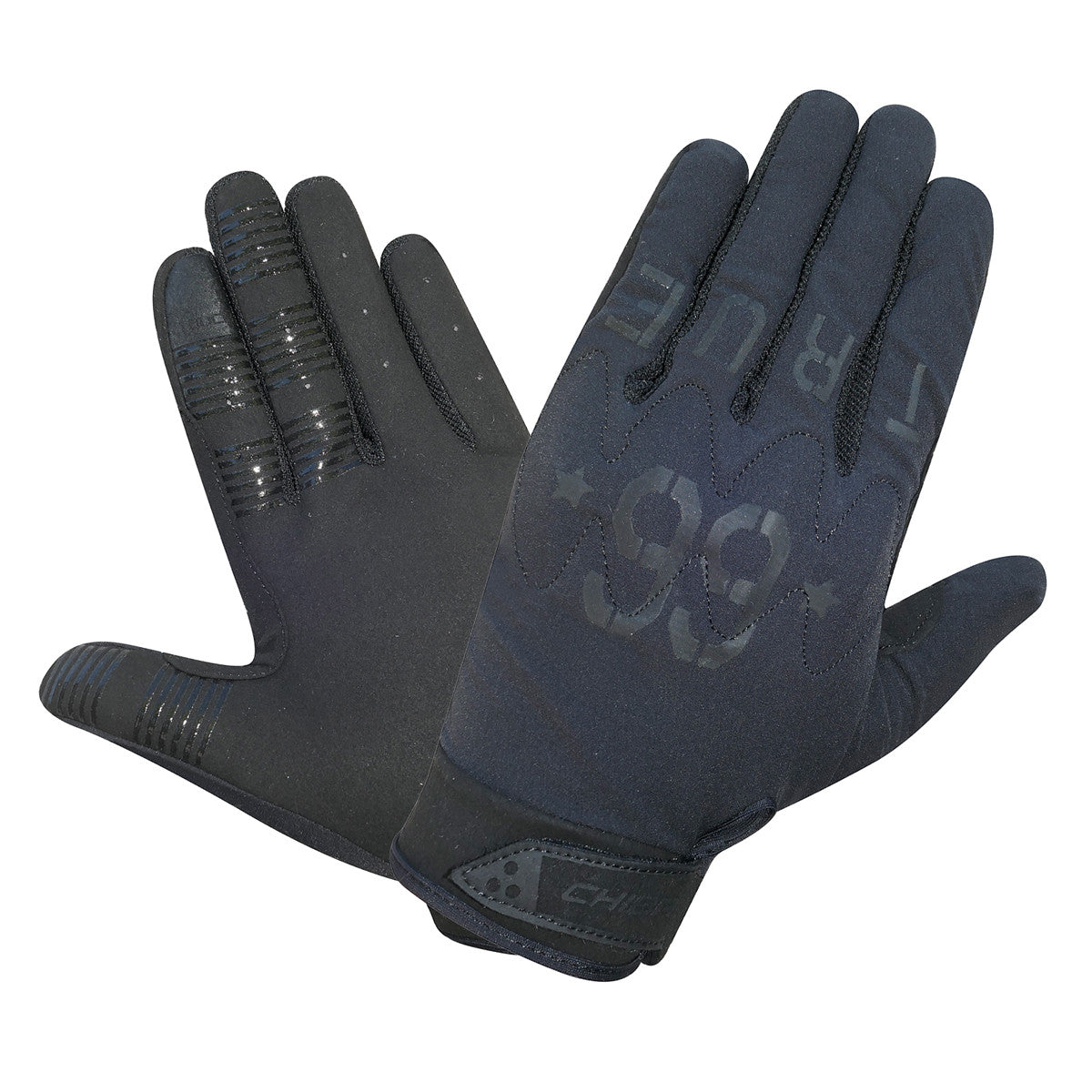 Chiba Double Six Active-Line Full Fingered MTB Glove in Black All Sizes