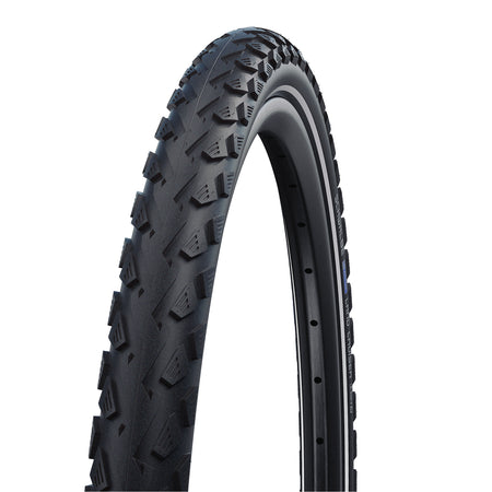 Schwalbe Land Cruiser bike tyre showcasing rugged tread design for superior grip and durability.