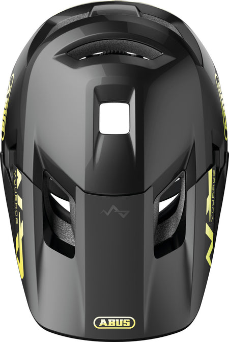 ABUS YouDrop Kids MTB Helmet in Shiny Black (48-55cm)