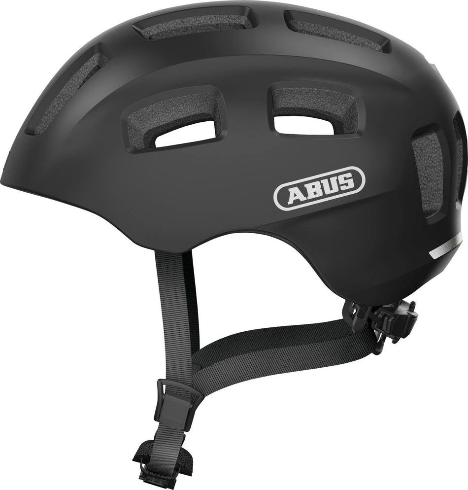 ABUS Youn-I 2.0 Kids Leisure Helmet With Integrated Rear LED Light In Velvet Black