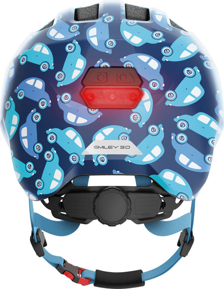 ABUS Smiley 3.0 Kids Leisure Helmet With LED Light In Blue Car