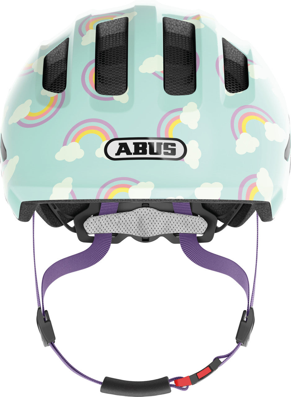 ABUS Smiley 3.0 Kids Leisure Helmet With LED Light In Blue Rainbow