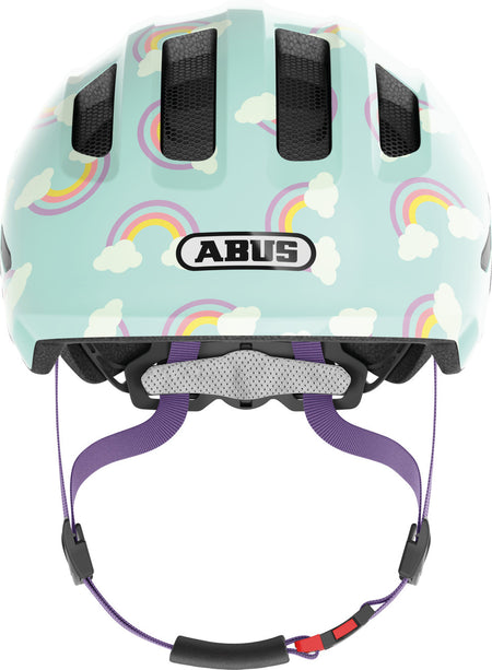 ABUS Smiley 3.0 Kids Leisure Helmet With LED Light In Blue Rainbow