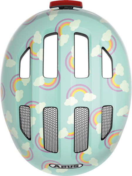 ABUS Smiley 3.0 Kids Leisure Helmet With LED Light In Blue Rainbow