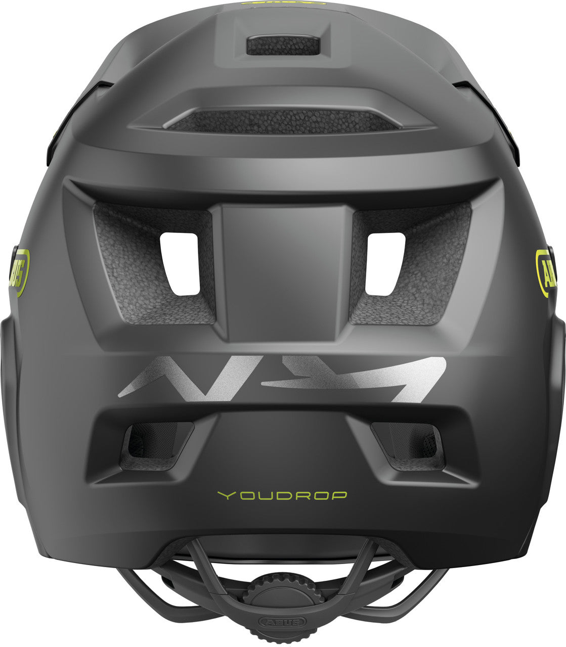 ABUS YouDrop FF Kids Full Face MTB Helmet In Velvet Black Fits- 48-55cm