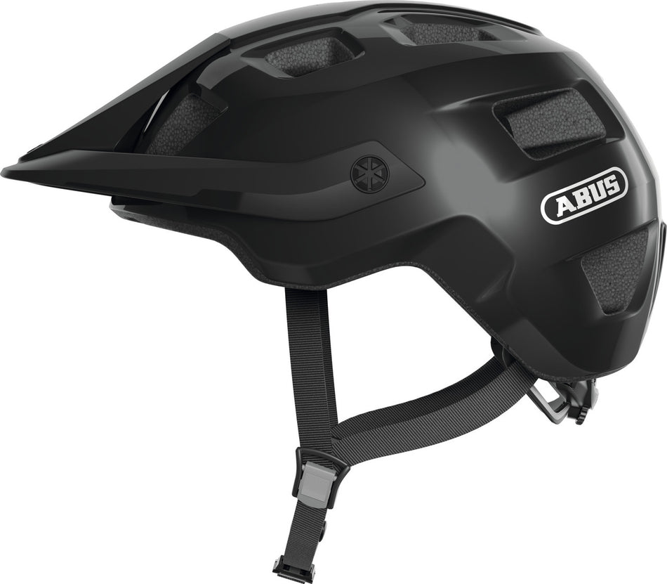 ABUS MoTrip MTB Bicycle Helmet In Shiny Black