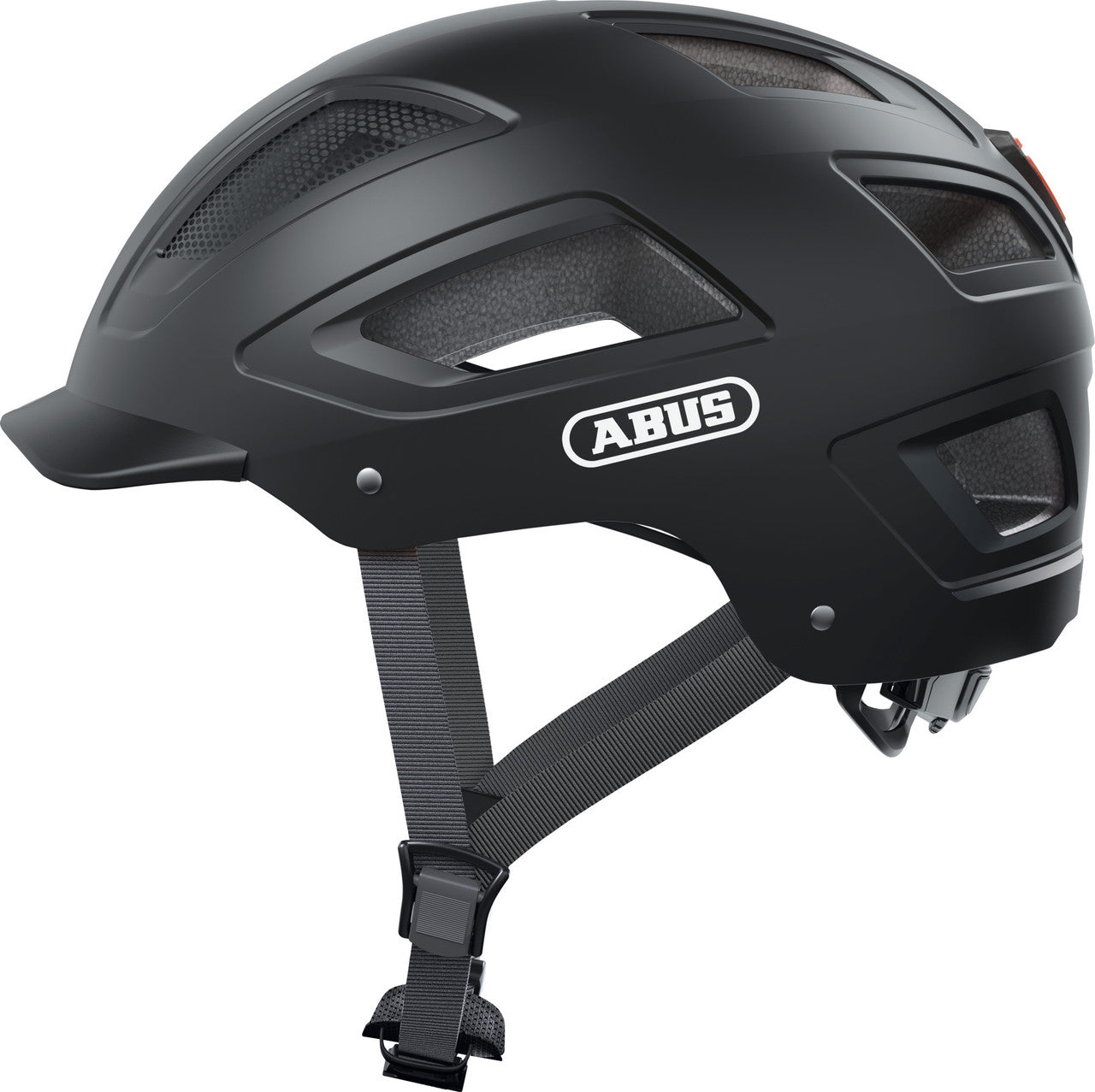 ABUS Hyban 2.0 Urban Helmet With Rear LED Light in Velvet Black