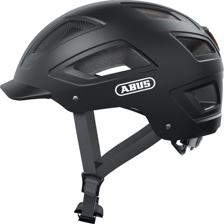 ABUS Hyban 2.0 Urban Helmet With Rear LED Light in Velvet Black