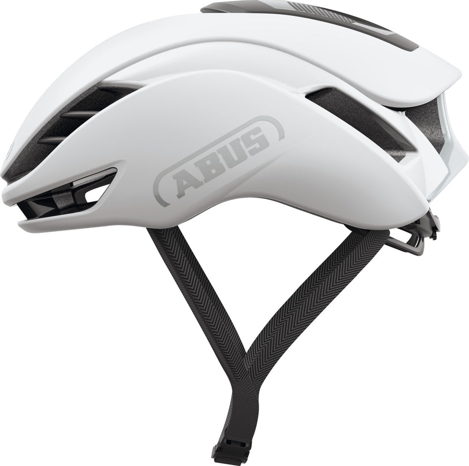 ABUS GameChanger 2.0 Road Aero Elite Bicycle Helmet in Shiny White