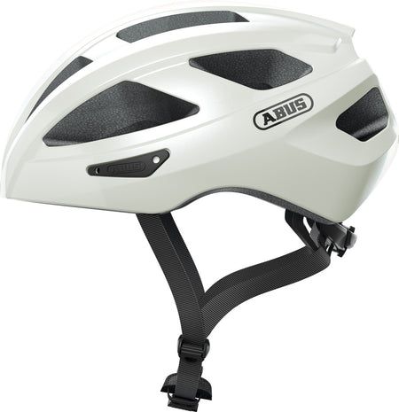 ABUS Macator Road Bicycle Helmet in Pearl White