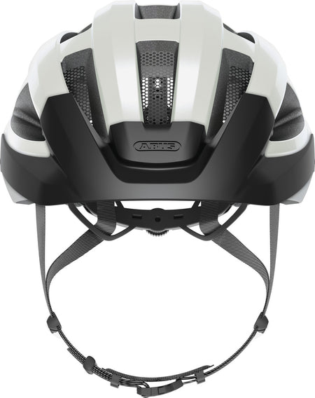 ABUS Macator Road Bicycle Helmet in Pearl White