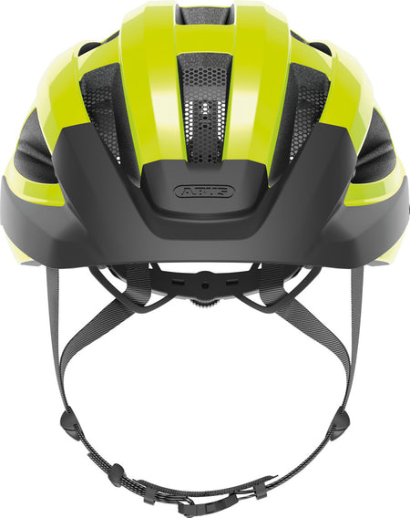 ABUS Macator Road Bicycle Helmet in Signal Yellow
