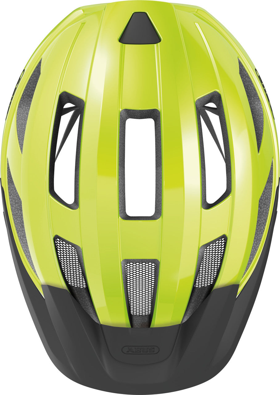 ABUS Macator Road Bicycle Helmet in Signal Yellow
