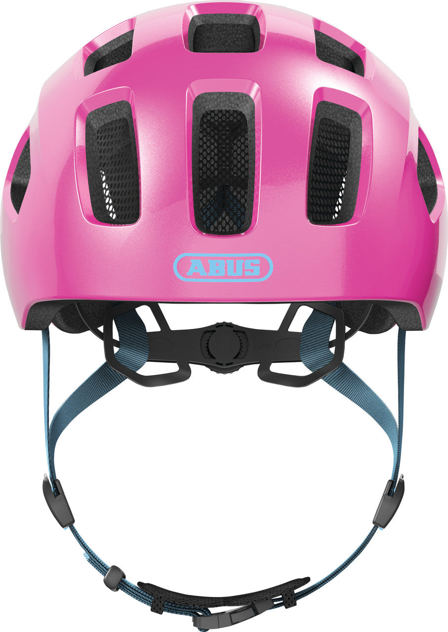 ABUS Youn-I 2.0 Kids Leisure Helmet With Integrated Rear LED Light In Sparkling Pink