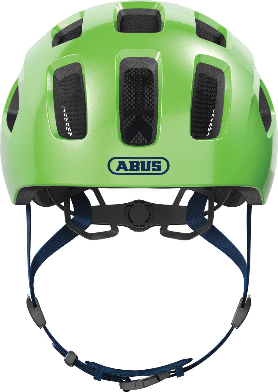 ABUS Youn-I 2.0 Kids Leisure Helmet With Integrated Rear LED Light In Sparkling Green