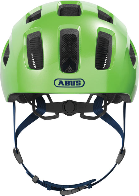 ABUS Youn-I 2.0 Kids Leisure Helmet With Integrated Rear LED Light In Sparkling Green
