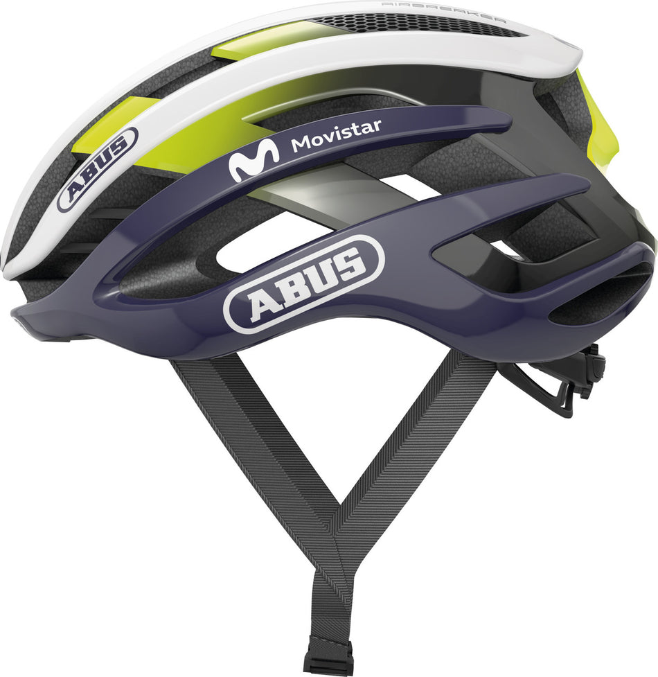 ABUS AirBreaker Elite Road Bicycle Helmet | Movistar Team
