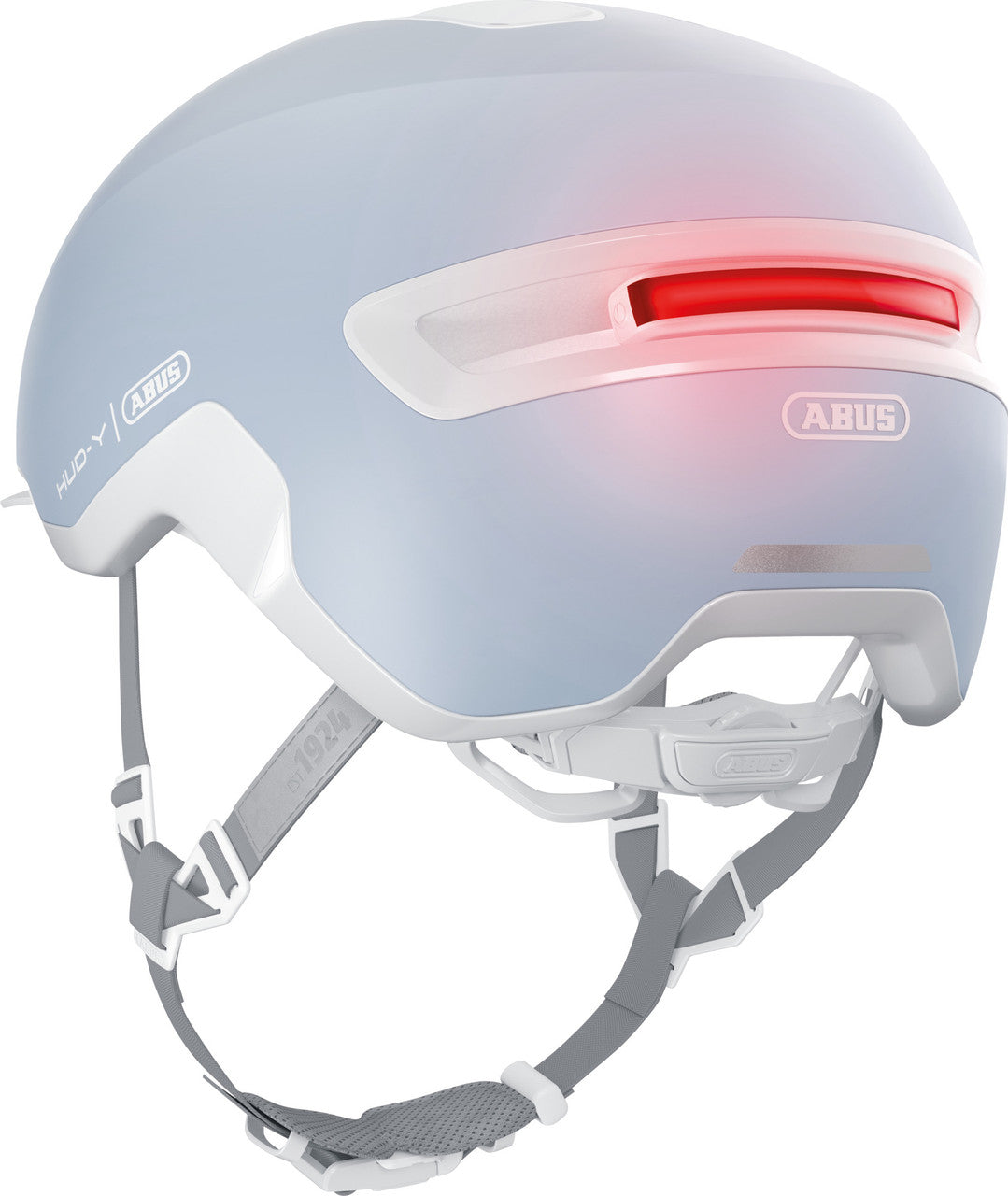 ABUS Hud-Y Pure Urban Helmet With Rear LED Light In Aqua