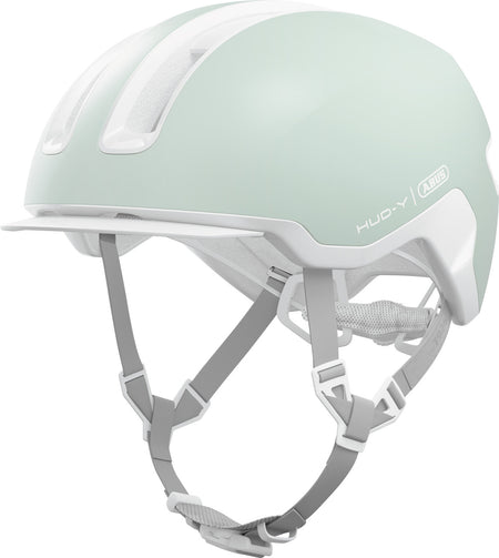 ABUS Hud-Y Pure Urban Helmet With Rear LED Light in Mint