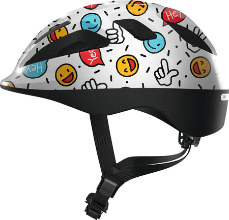ABUS Smooty 2.0 Toddler Leisure Helmet in White Smiley