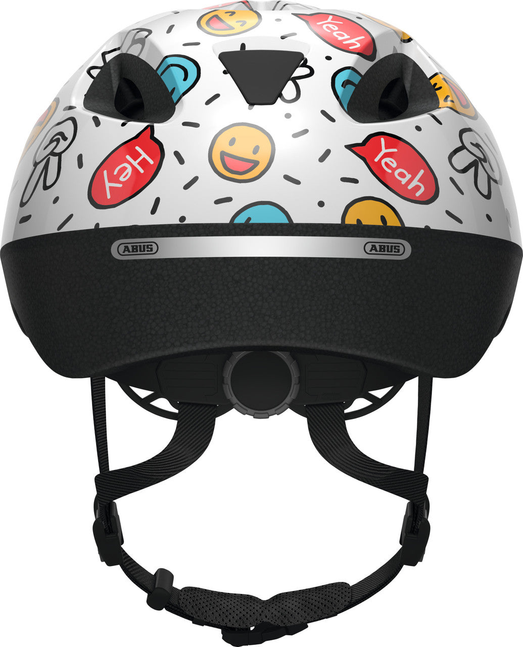 ABUS Smooty 2.0 Toddler Leisure Helmet in White Smiley