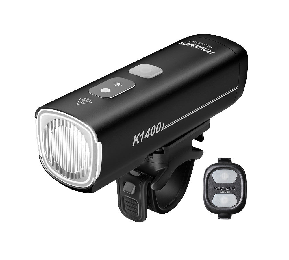 Ravemen K1400 USB Rechargeable AI Nighttime 1400 Lumen Bicycle Front Light