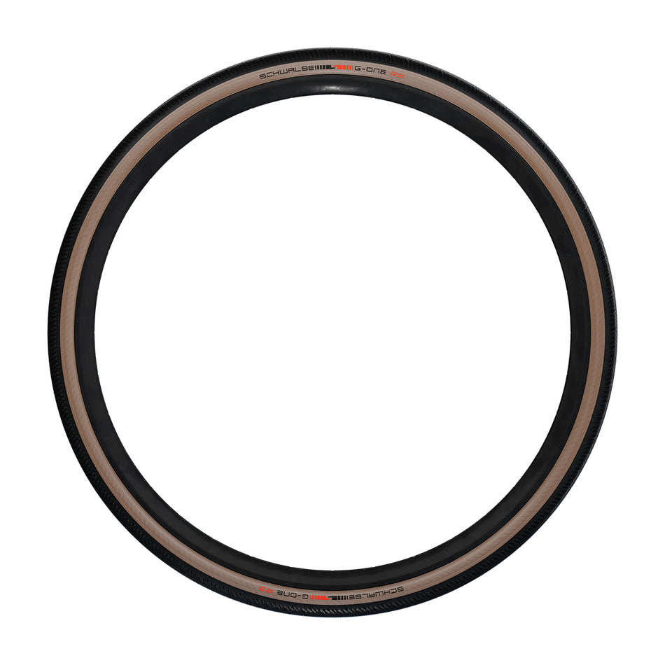 Schwalbe G-One RS PRO TLR Race Evo V-Guard Gravel Folding Tyre in Black Trans