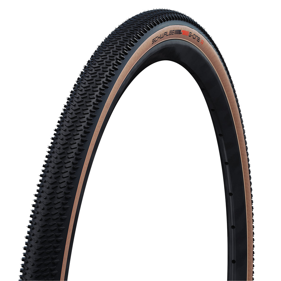 Schwalbe G-One R Pro TLR Race Evo V-Guard Gravel Folding Tyre in Black Trans