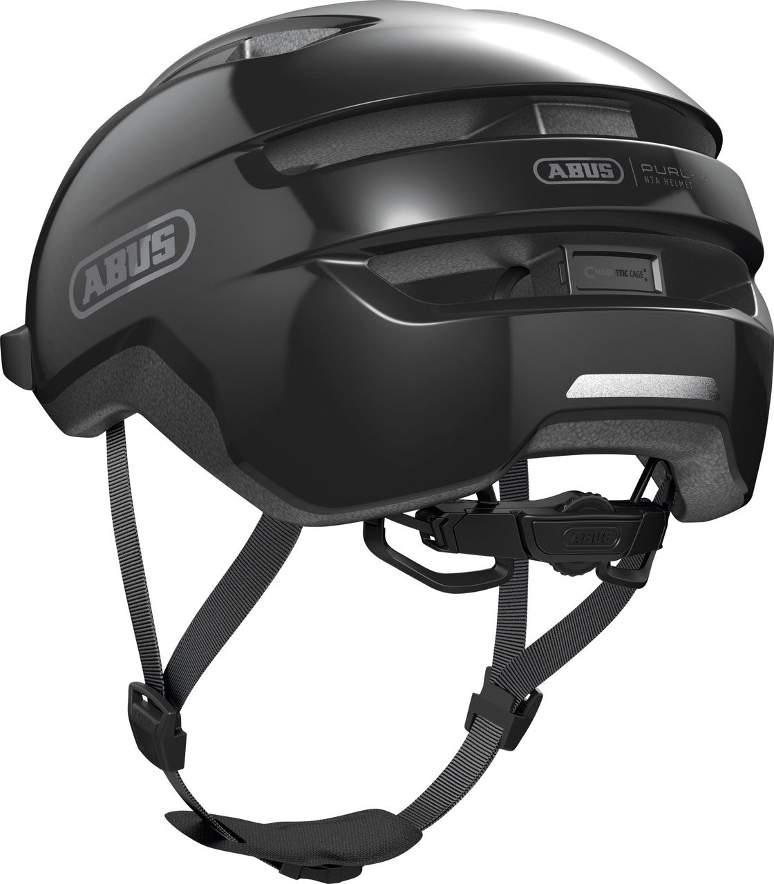 ABUS Purl-Y Urban Bicycle Helmet in Shiny Black