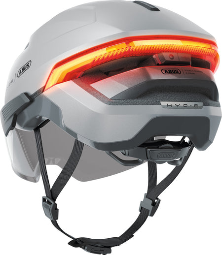 ABUS HYP-E ACE Urban The Ultimate Safe Commuting Helmet in Gleam Silver ( DUE THIS SUMMER )