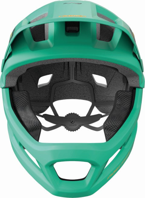 ABUS YouDrop FF Kids Full Face MTB Helmet In Sage Green Fits- 48-55cm