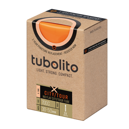 Tubolito X-Tubo City/Tour 700/29" x 30-50mm 42mm Presta Valve in Orange Inner Tube