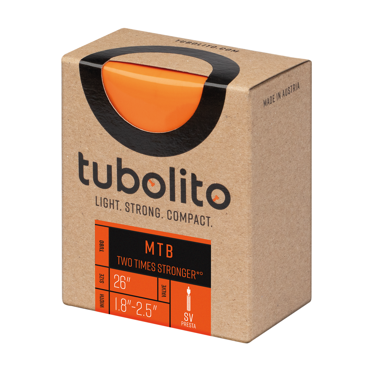 Tubolito Tubo 26" MTB 26 x 1.80 - 2.50" 42mm Presta Valve in Orange Inner Tube