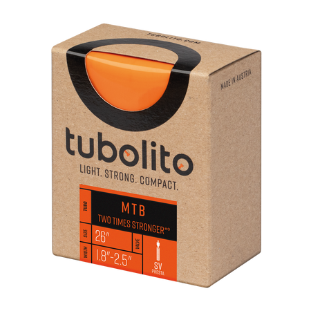 Tubolito Tubo 26" MTB 26 x 1.80 - 2.50" 42mm Presta Valve in Orange Inner Tube
