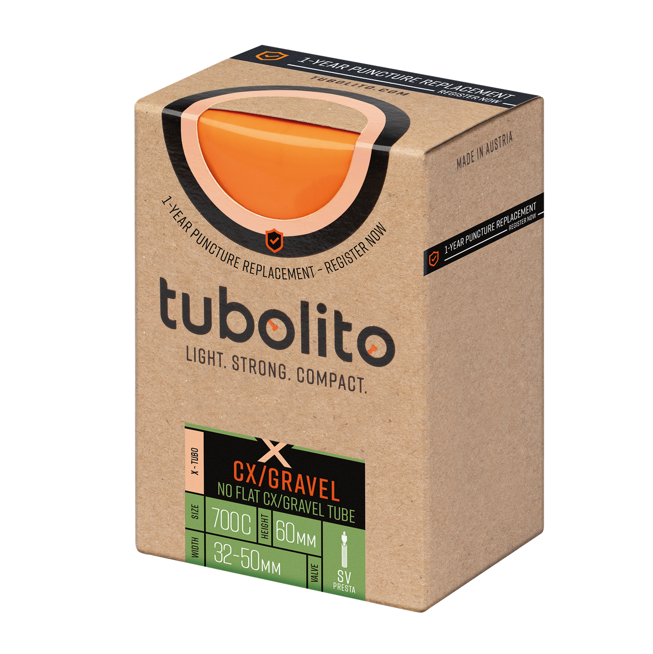 Tubolito X-Tubo CX/Gravel 700 x 32-50mm 60mm Presta Valve in Orange Inner tube
