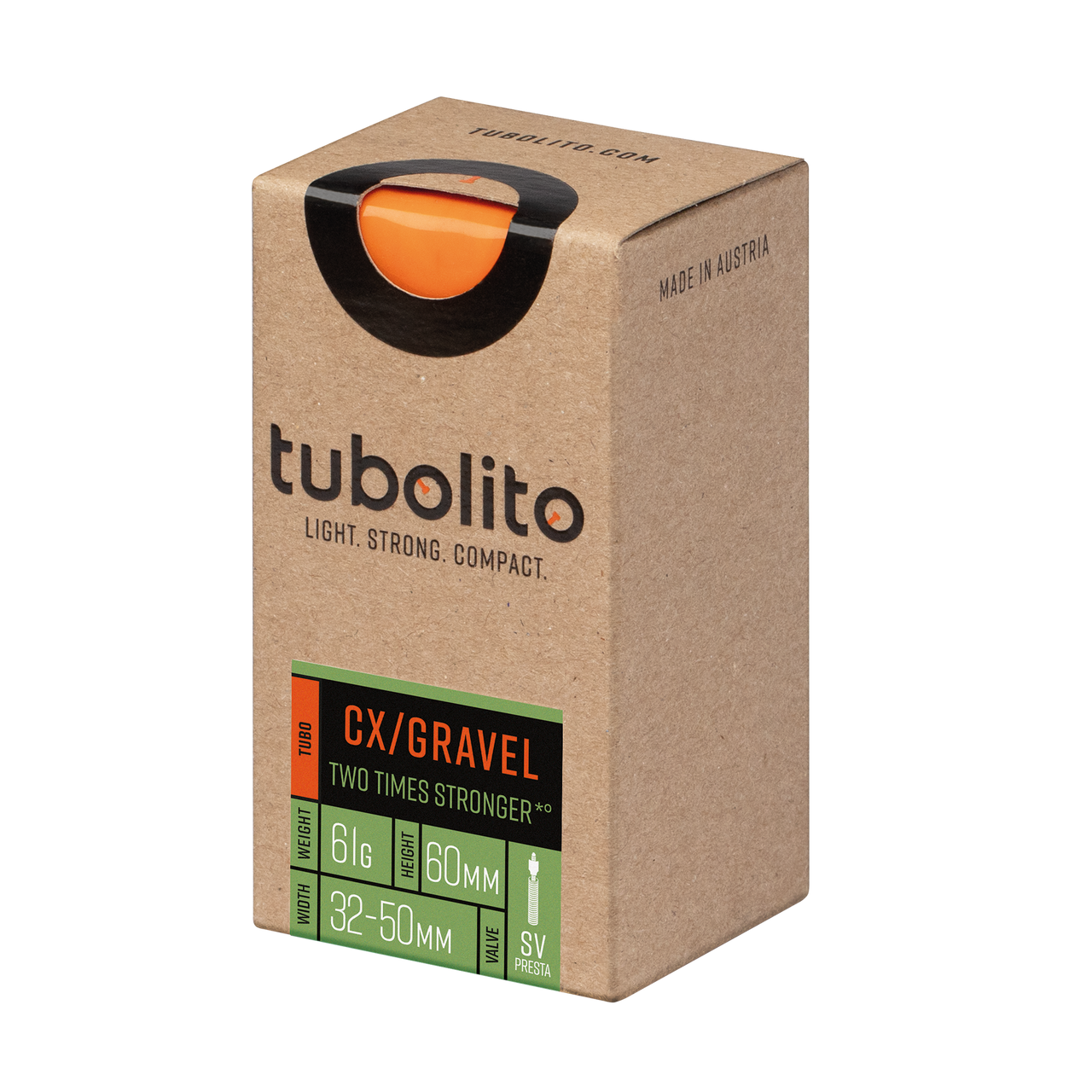Tubolito Tubo CX/Gravel 700C/29"/27.5" 32-50mm 60mm Presta Valve Orange Inner Tube