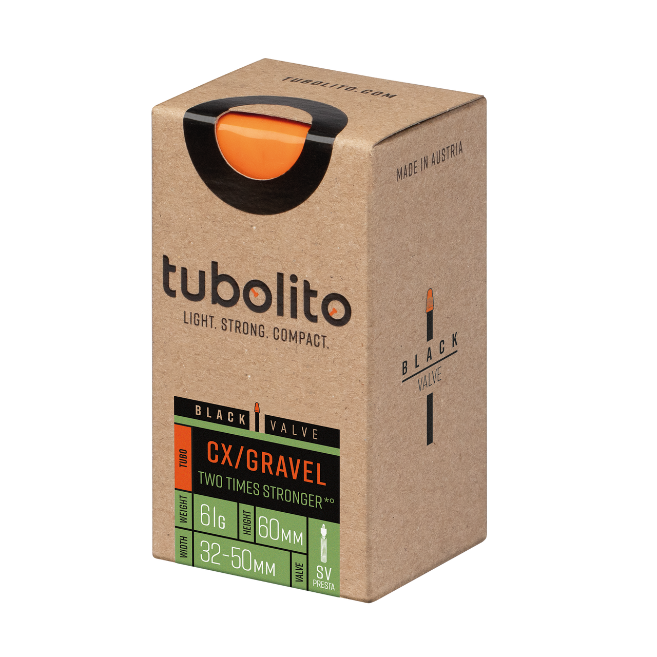 Tubolito Tubo CX Gravel 700C/29"/27.5" 32-50mm Presta Valve Black Inner Tube