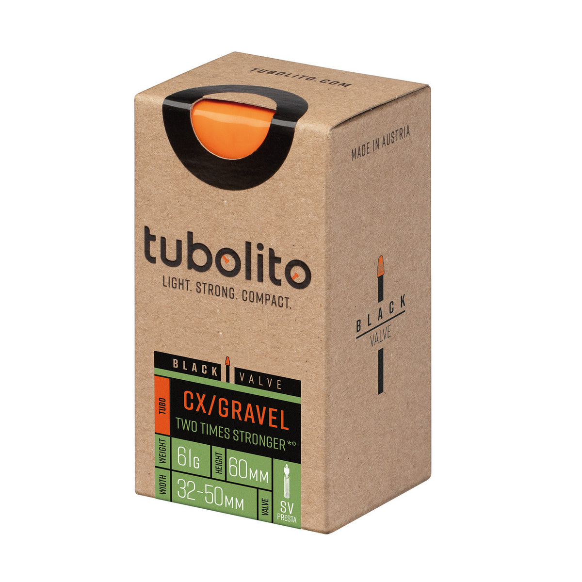 Tubolito Tubo 700C Road 700 x 18-32mm Presta Valve in Orange Inner Tube
