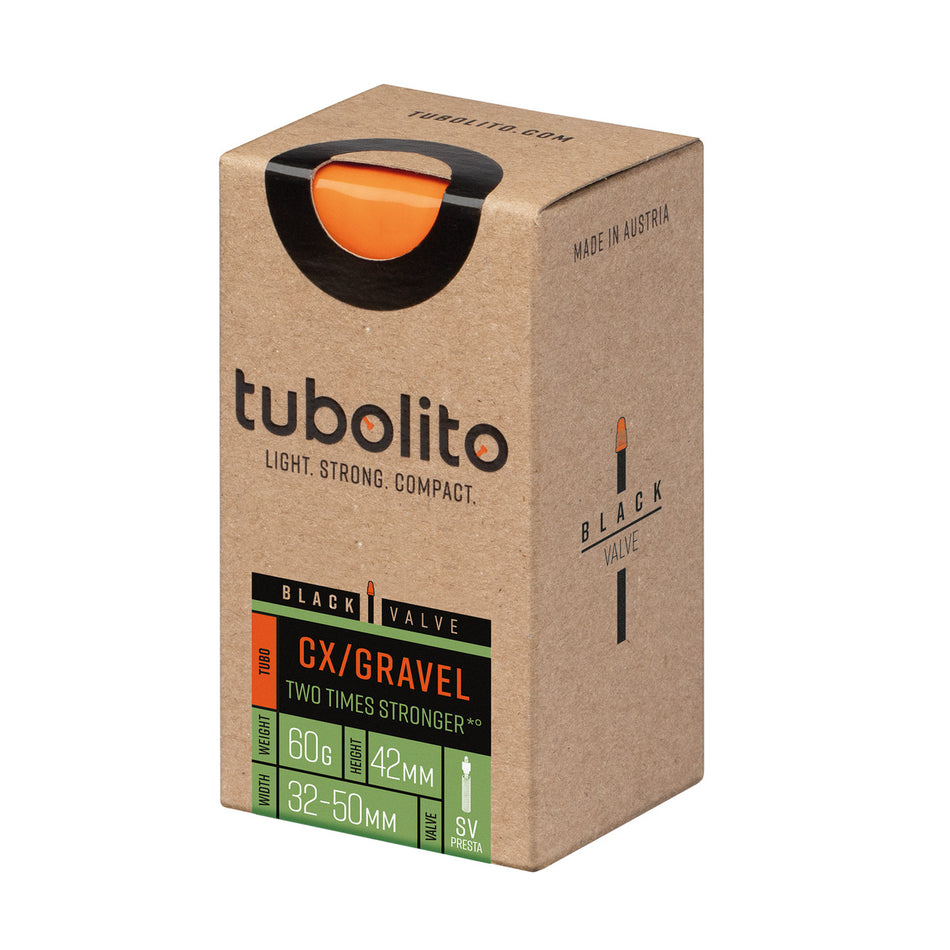 Tubolito Tubo CX Gravel 700C/29"/27.5" 32-50mm Presta Valve Black Inner Tube