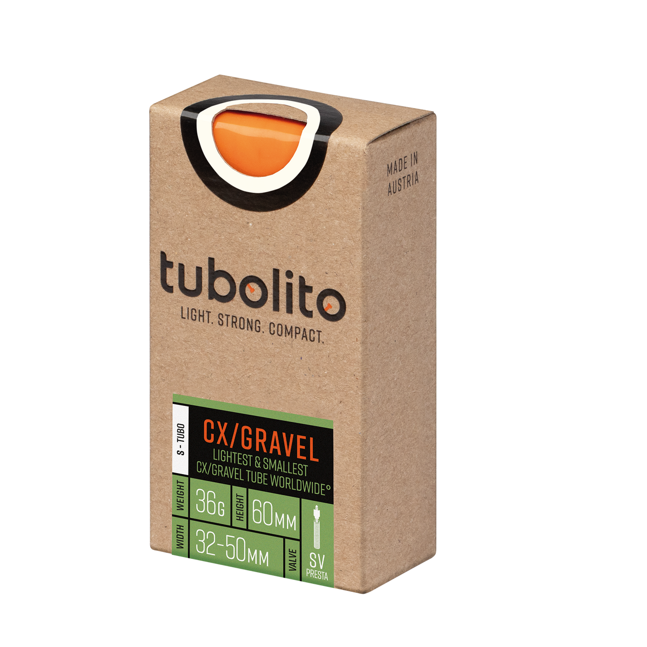 Tubolito S-Tubo CX/Gravel 700C/29"/27.5" 32-50mm 60mm Presta Valve Orange Inner Tube
