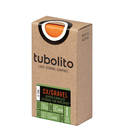 Tubolito S-Tubo CX/Gravel 700C/29"/27.5" 32-50mm 60mm Presta Valve Orange Inner Tube